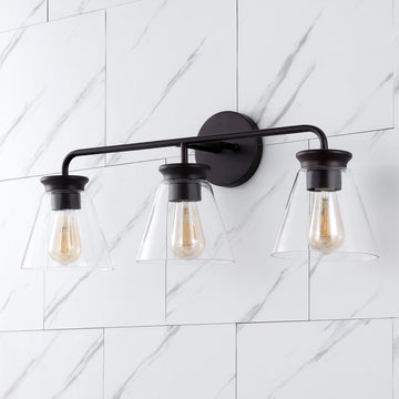 Kondo Modern Farmhouse Iron LED Vanity - JONATHAN Y
